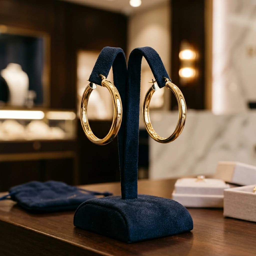 18K Gold Plated Hoop Earrings